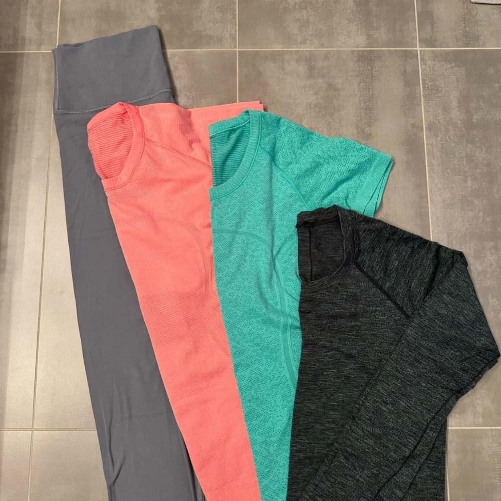 Lululemon Bundle Sz 10 Swiftly Tech Hip Length High Waist Align Pants Length 28” - Picture 15 of 16